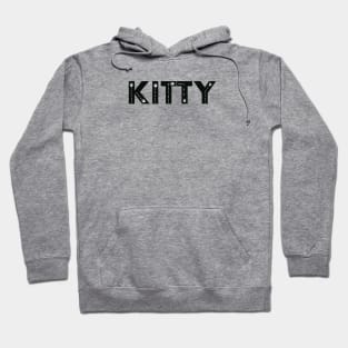 Kitty cat name made of hand drawn paw prints Hoodie